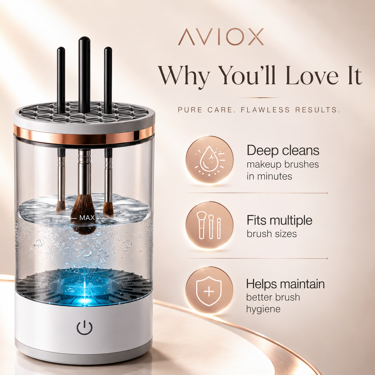 Electric Makeup Brush Cleaner for Fast & Easy Brush Washing
