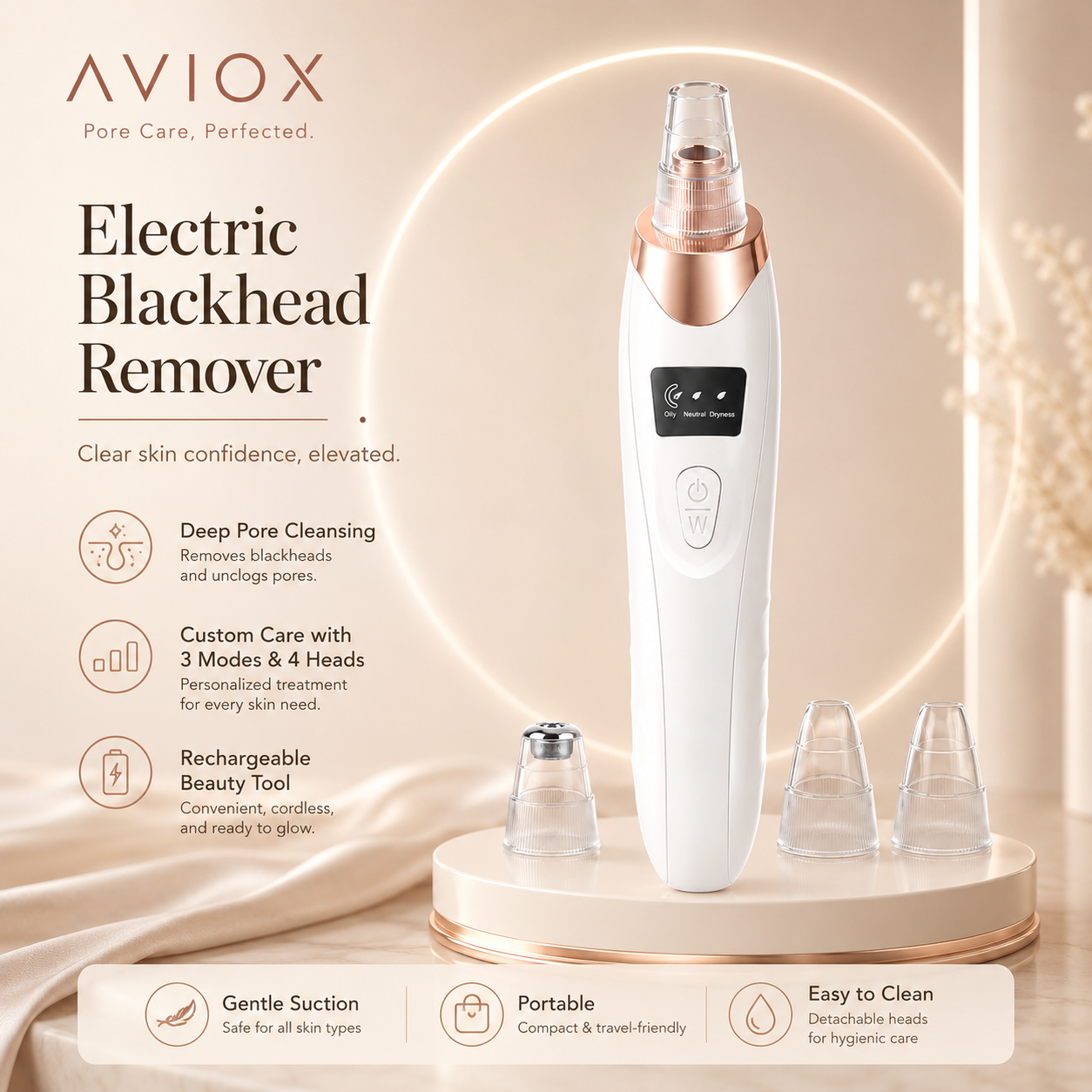 Electric Blackhead Remover – Deep Pore Cleaner for Face & Skin Care