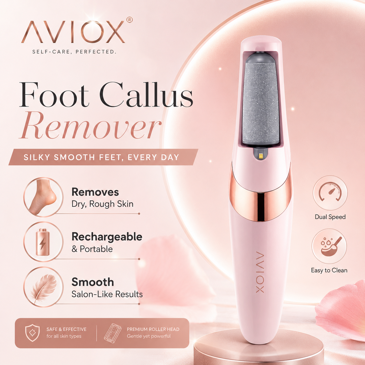 Foot Callus Remover for Smooth Heels – Dead Skin Remover for Feet