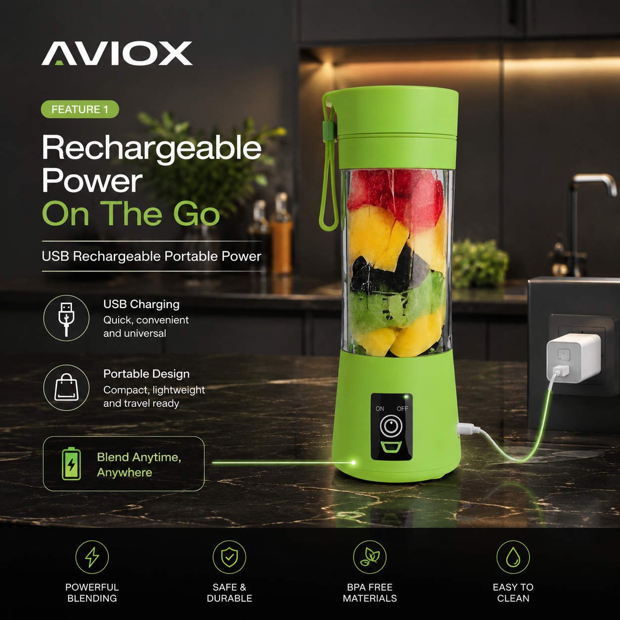 Portable Blender – Mini Juice Blender for Smoothies & Shakes in Pakistan