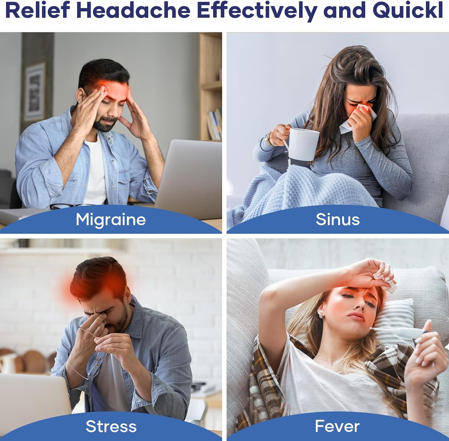 Instant Headache Relief Cap | Cooling Gel Migraine Relief Hat | Hot & Cold Therapy for Head Comfort