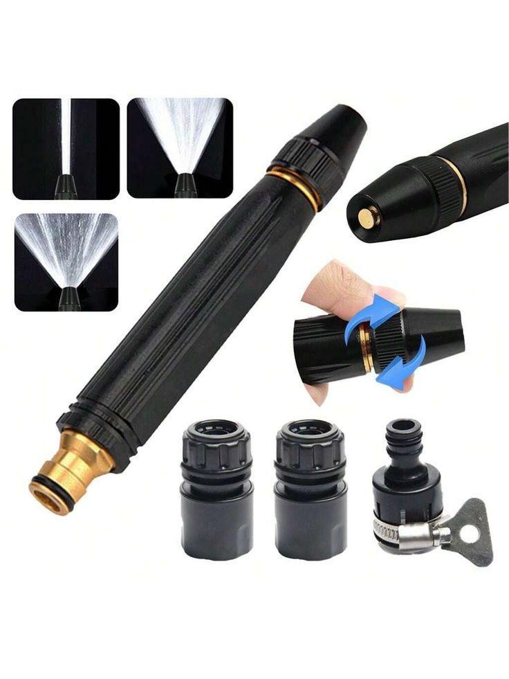 High-Pressure Metal Water Nozzle | Powerful Hose Sprayer for Car, Bike & Home Cleaning