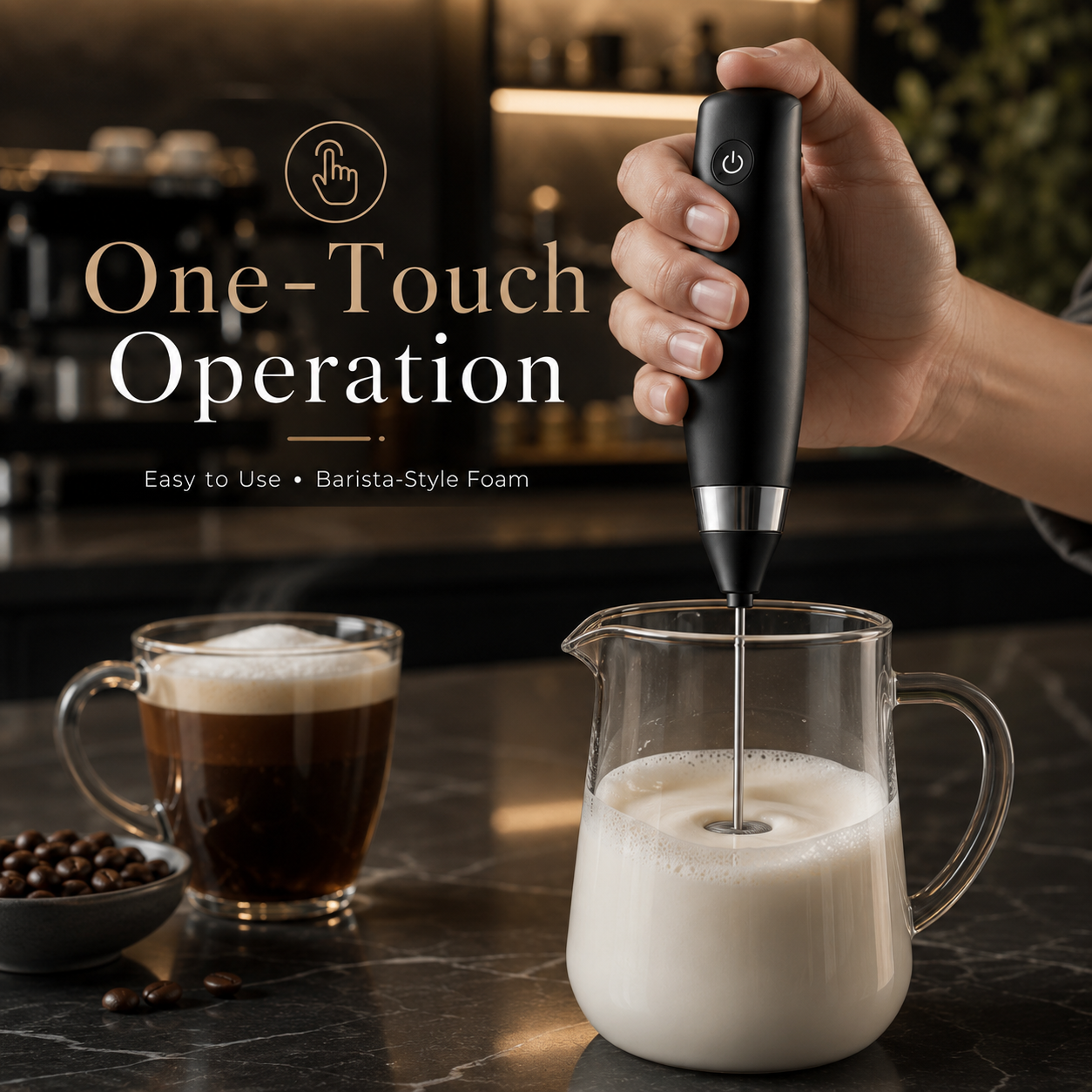 Coffee Beater Milk Frother – Handheld Electric Foam Maker for Coffee, Tea & Milk