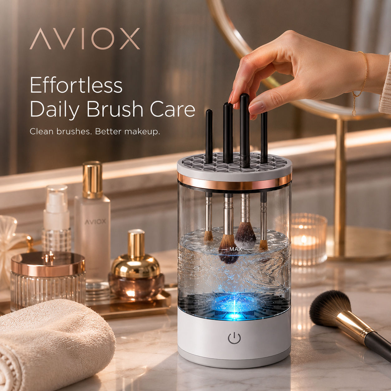 Electric Makeup Brush Cleaner for Fast & Easy Brush Washing