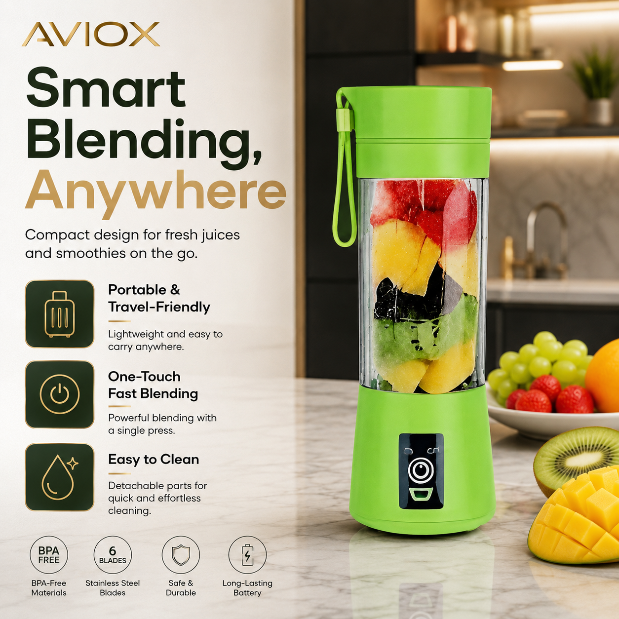 Portable Blender – Mini Juice Blender for Smoothies & Shakes in Pakistan