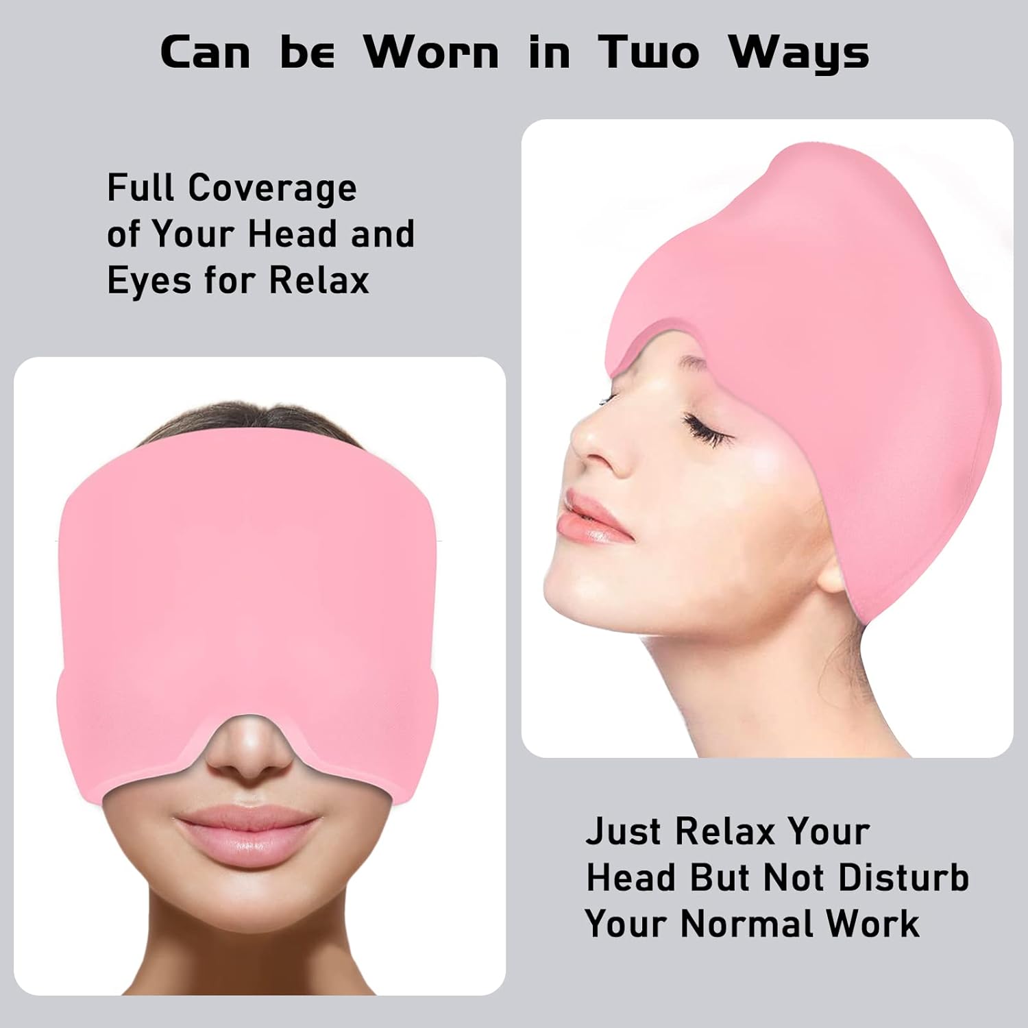 Instant Headache Relief Cap | Cooling Gel Migraine Relief Hat | Hot & Cold Therapy for Head Comfort